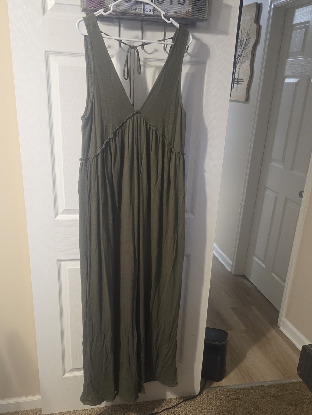 American Eagle Olive Green Oversized Wide Leg Jumpsuit